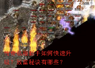 传奇私服新手如何快速升级?致富秘诀有哪些? 传奇私服新手如何快速升级?致富秘诀有哪些?