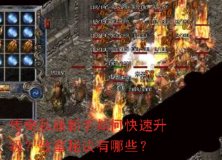 传奇私服新手如何快速升级?致富秘诀有哪些? 传奇私服新手如何快速升级?致富秘诀有哪些?